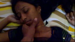Beautiful girl in bed with boyfriend
